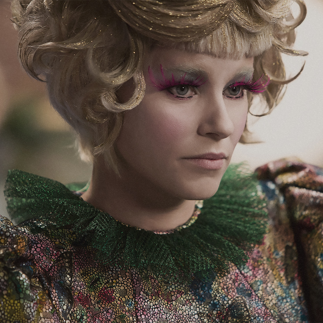 Maquiagens de Effie Trinket Elizabeth Banks em Jogos Vorazes. 